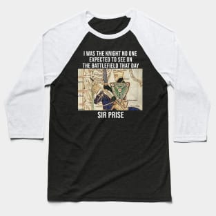 Pun Intended Knight Funny Joke Classic Art Design Baseball T-Shirt